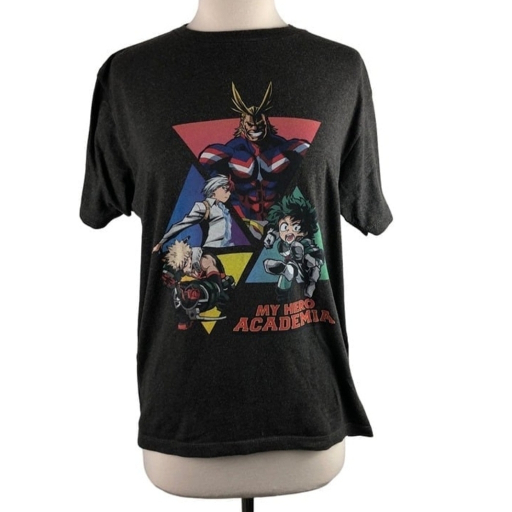 Steven Rhodes Mens My Hero Academia Black Tee Size Large